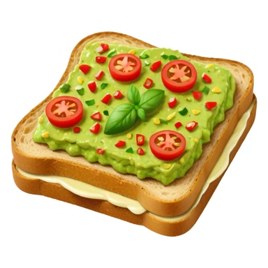 guacamole toast NO tomatoes  sticker