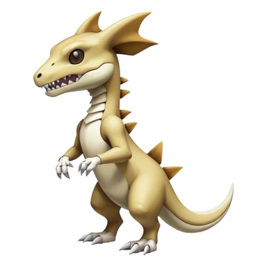Shiny Excessive Detailed Mysterious Cubone-Marowak-Pokémon-Fakémon-hybrid-creature (full body) sticker