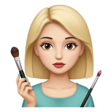 girl making make up sticker