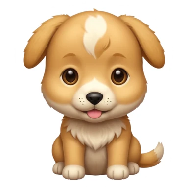 a bright puppy (less cheeks and less hair) sticker