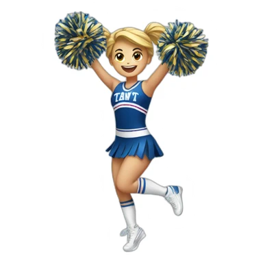 cheerleader cheering sticker