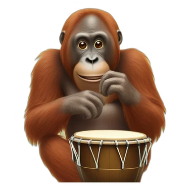 orangutan-playing-bongos sticker
