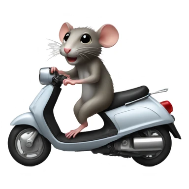 rat on a moped sticker