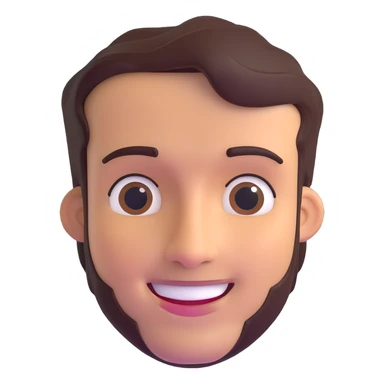 face of a man named Antony, smiling sticker