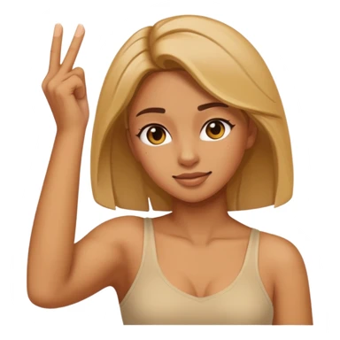 Female dabbing sticker