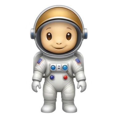 light-bule cute dinasour-like character with astronaunt helmet and wear.  sticker