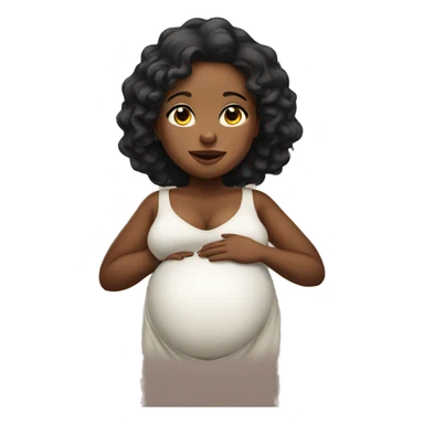 Pretty pregnant black women sticker