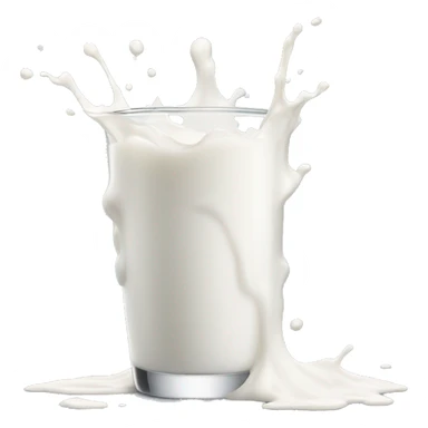 large white milk splash  sticker