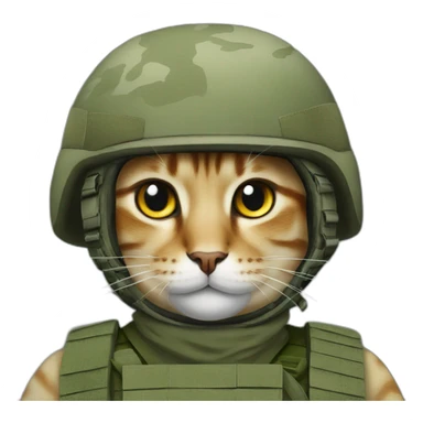 Cat military  sticker