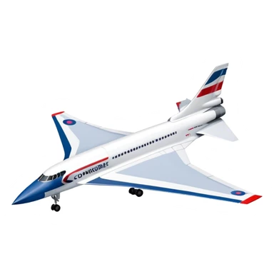 Concorde - British Airways (Model Year: 2020) (Iconic colour: White with blue and red) sticker