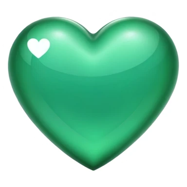 Emerald green heart sticker