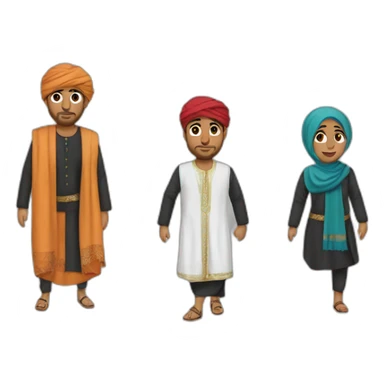 Marrocan with clothes palestin sticker