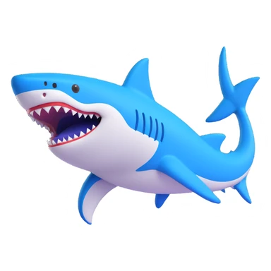 a shark wearing blue Nike shoes sticker