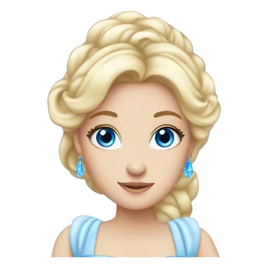 Cinderella with blue eyes and long eyelashes  sticker
