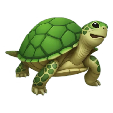 Tortue sur un chat sticker