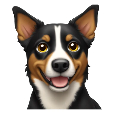 Australian kelpie sitting sticker