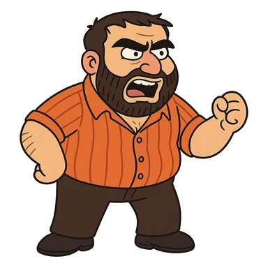 Recep İvedik Turkish comedy character exaggerated features bold colors playful style sticker