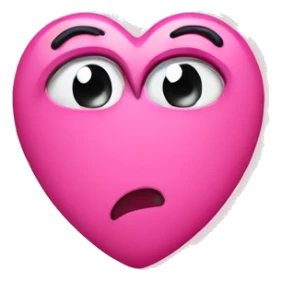 in love with pink heart eyes  sticker