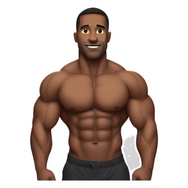 swole Gym bro with no beard or mustache sticker