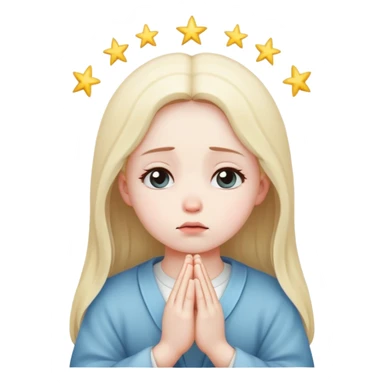 praying to heaven sad girl sticker