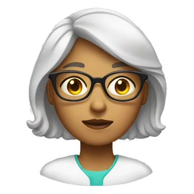 shrink female with spectacles sticker