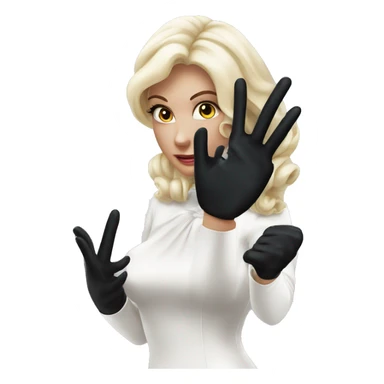 Black Latex gloves elegant  sticker