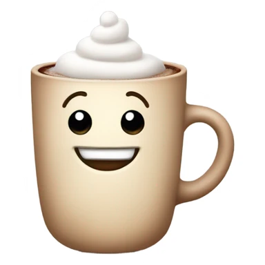 Emoji drinking hot chocolate  sticker