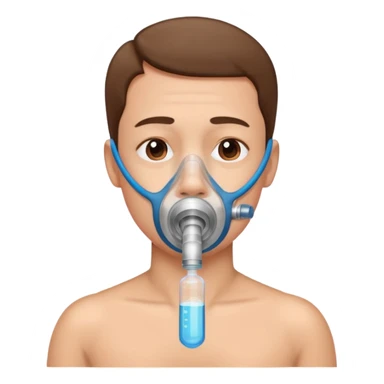 Side profile nose breathing oxigen sticker