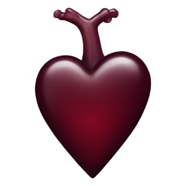 Wine red heart sticker