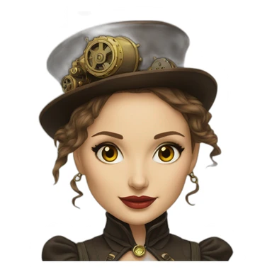 steam punk natalie portman sticker