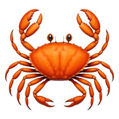 A crab with a total of eight legs sticker