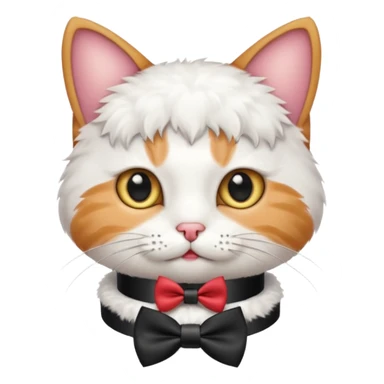 Cat with bow-tie collar sticker