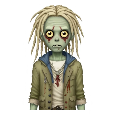 zombie boy with dreads sticker
