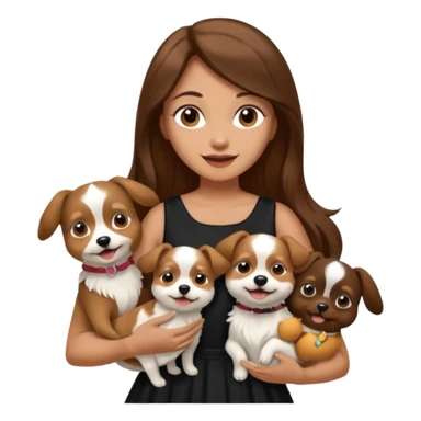 Woman with dogs for boobs sticker