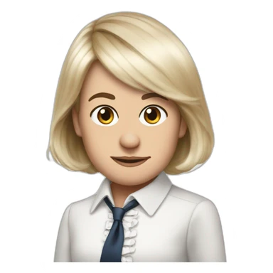 president macron dressed up like a girl sticker