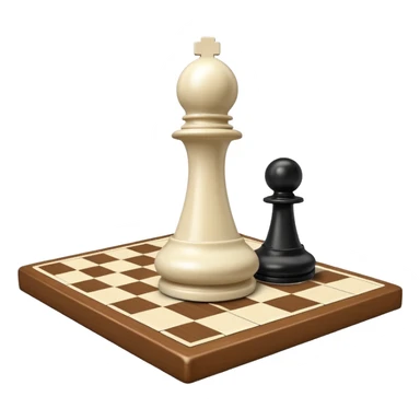 chessboard with a single white pawn in the foreground sticker