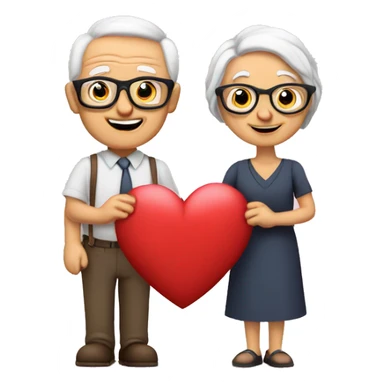 nerd Grandparents in Day St Valentines with laptops sticker