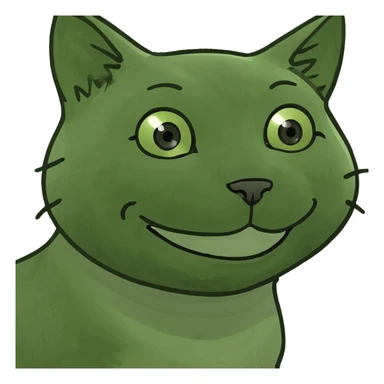 Smiling cat sticker