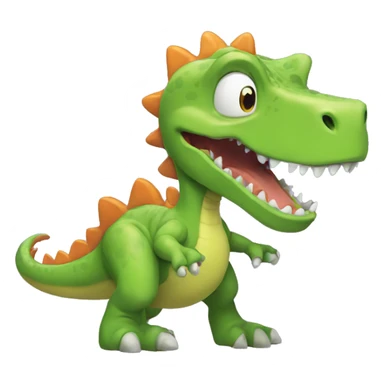 Dinosaurio, reptar de los Rugrats con esqueleto sticker