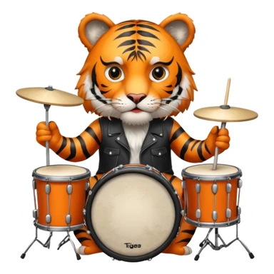 rockstar tiger who plays drumds sticker