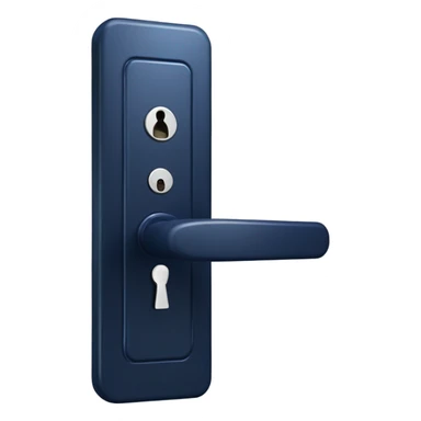 Dark blue door lock sticker