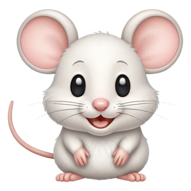 cartoon mouse with big round ears and a happy face sticker