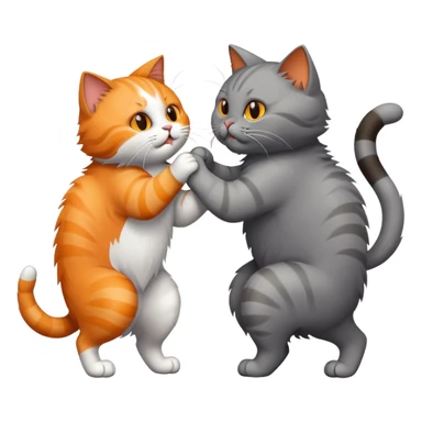 Two cats fighting sticker