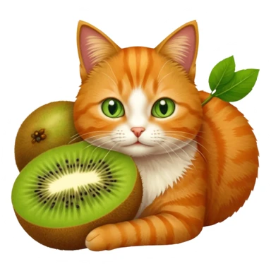cat with kiwi sticker