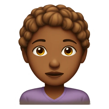 Sad brown girl sticker