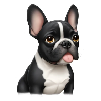 Black French Bulldog sticker