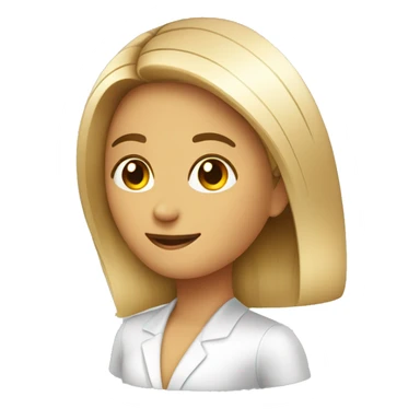 hairdresser doing hair straightening on a client sticker