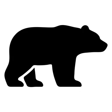 Bear standing on all fours, side view sticker