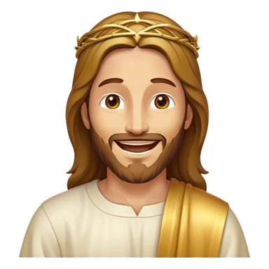 Rejoicing golden jesus sticker