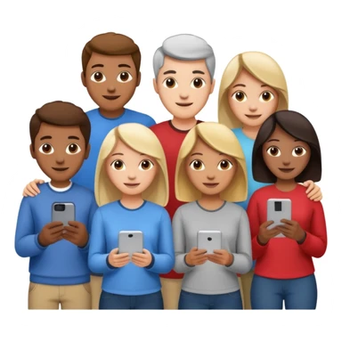 a group of people building a tech project together, looking happy sticker